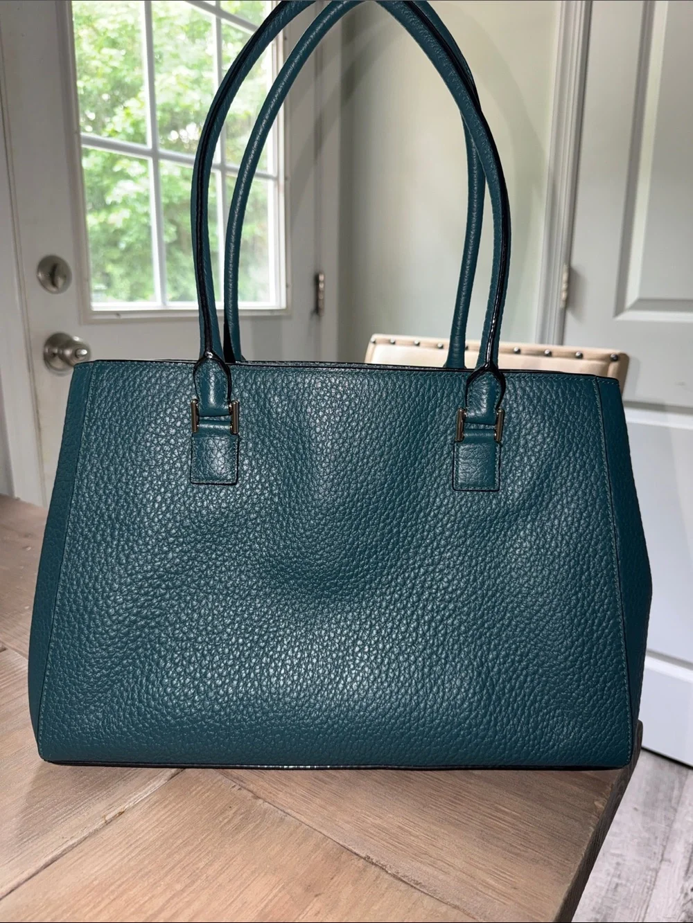 Kate Spade Teal 100% Cow Leather Tote Bag- Please read description - Picture 2 of 13